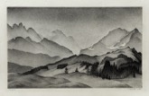37. Lithographie, Probedruck auf Japan, signiert, datiert, 
numeriert „Probedruck 4/6“, Ammann 50, 300 x 492 mm, 1937
