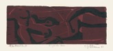 76 Liegender Akt <br> Farbholzschnitt auf Japan, Handdruck, signiert, datiert, numeriert, bezeichnet, Roters H 113, 100 x 270 mm  1962