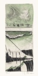 106 Neujahrsglückwunsch für 1995 <br> Kaltnadelradierung, koloriert, signiert, numeriert, gewidmet, Kliemann Vb 75, 165 x 70 mm  1994
