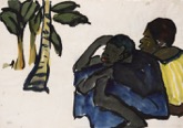40. Aquarell auf dünnem Japanbütten, signiert, 345 x 485 mm 1914