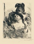 14  LOVIS CORINTH - Der Sieger (Selbstbildnis) <br> Radierung, signiert, Mller 564, 300 x 240 mm, 1920/1921