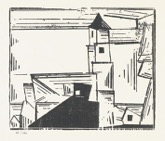 26  LYONEL FEININGER - Gelbe Dorfkirche 3 <br> Original-Holzschnitt, numeriert, Prasse W 270, 189 x 226 mm, 1931