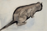 71  EWALD MATAR - Katze <br> Aquarell, Kcke Nr. 20, 214 x 320 mm, um 1925