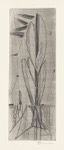 55 Pappel <br> Illustrationsentwurf zu einem Gedicht von Gottfried Benn „Pappel“, Kaltnadelradierung, signiert, fehlt bei Roters, 245 x 85 mm  1957-1958