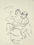 120. Tuschpinsel, signiert, 557 x 430 mm 1921/1922 <br>Abbildung in „Hedwig Courths-Mahler“ von Hans Reimann, Seite 29, 1922