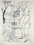 129. Tuschfeder, signiert, datiert, 621 x 500 mm 1920 <br>Abbildung in: „Der Spießerspiegel“, Nr. 20, 1925