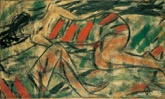 3. Öl auf Leinen, monogrammiert, ursprünglich vorhandene Datierung durch Übermalung 
von Rohlfs verdeckt, Vogt 677, 610 x 1010 mm 1922