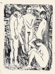 27. Lithographie, signiert, Karsch 15, 433 x 326 mm um 1910