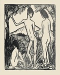 28. Original-Lithographie, monogrammiert, Karsch 67/I, 323 x 250 mm 1917<br><br>Von dieser Umdruck-Lithographie existiert keine signierte Auflage. Es sind lediglich einzelne Exemplare mit einer Geflligkeits-Signatur oder -Monogrammierung bekannt.
