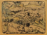 29. Lithographie, aquarelliert, signiert, bezeichnet, Karsch 47/II, 326 x 433 mm um 1914<br><br>Eines von zwei bekannten Exemplaren.