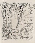 34. Lithographie, signiert, datiert, 325 x 315 mm 1918