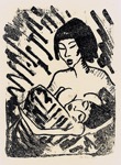 44. Lithographie, Eigendruck, signiert, numeriert 7, Karsch 84/II, 435 x 325 mm um 1919