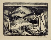 47. Lithographie, signiert, Karsch 154/A, 297 x 392 mm 1920-1924<br><br>Eines von 4 bekannten Exemplaren einer Auflage von etwa 10 Drucken.
